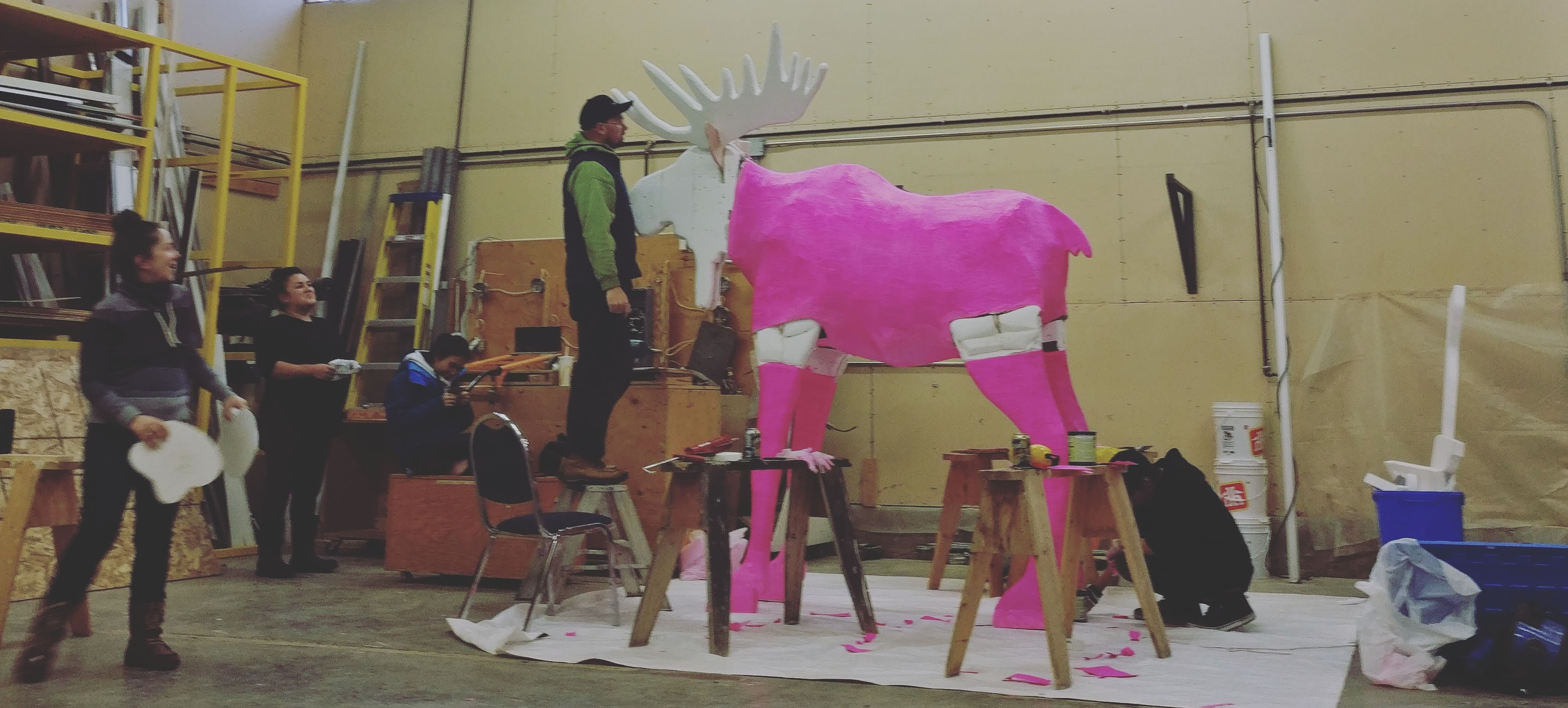 making pink moose